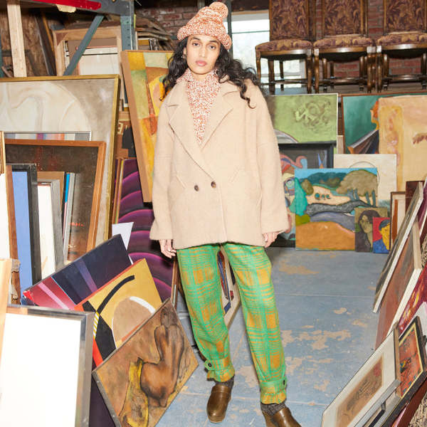 Misha & Puff Woman Field Pants Bottle Green Plaid | Garmentory