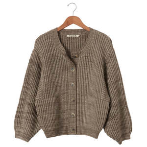 Misha & Puff Woman Fisherman Cardigan Brut Brown | Garmentory
