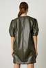 Velvet by Graham & Spencer Velvet Ashlee Vegan Leather Dress - Olive - Thumbnail 3