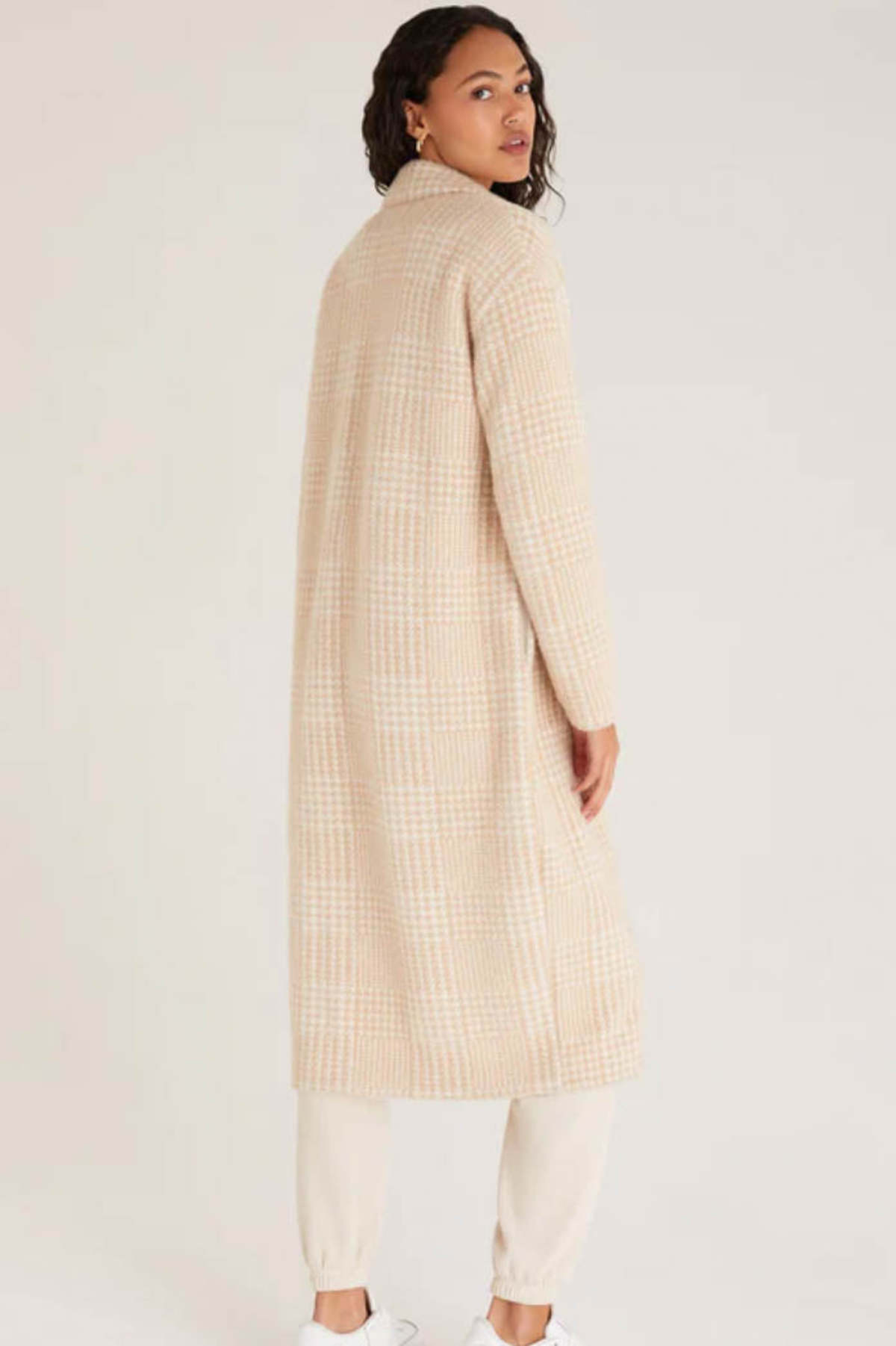 Z Supply Mason Houndstooth Coat Taupe Garmentory