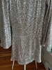Scoop neck sequin dress with drape back - Thumbnail 2