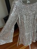 Scoop neck sequin dress with drape back - Thumbnail 3