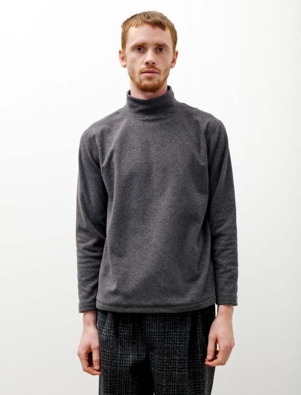 polar fleece mock turtleneck