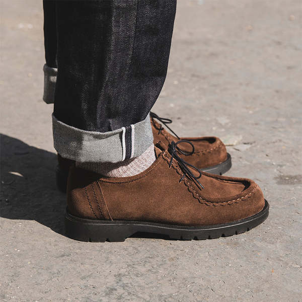 Kleman Padror VV Suede Tyrolean Shoes - Chocolate Brown | Garmentory