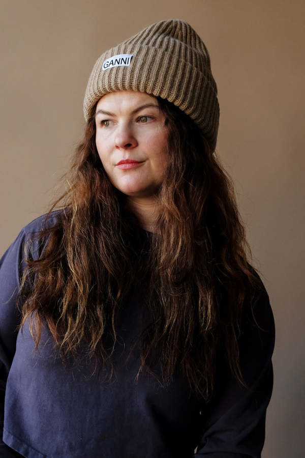 Ganni STRUCTURED RIB BEANIE - STARFISH | Garmentory display picture 1