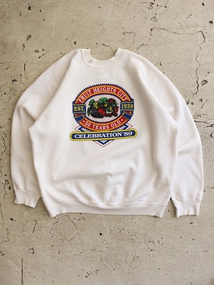 Vintage 80s Fruit City White Sweatshirt on Garmentory