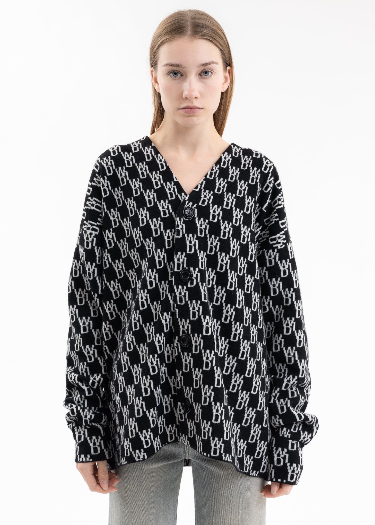 【WE11DONE】WD1 GRAPHIC LOGO SWEATER ニット We11done Graphic Mix Logo Sweater | UJNG