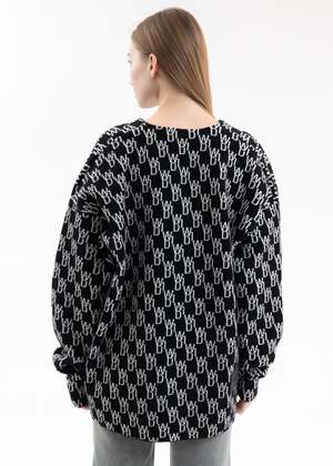 WD1 GRAPHIC KNIT CARDIGAN - BLACK | Garmentory
