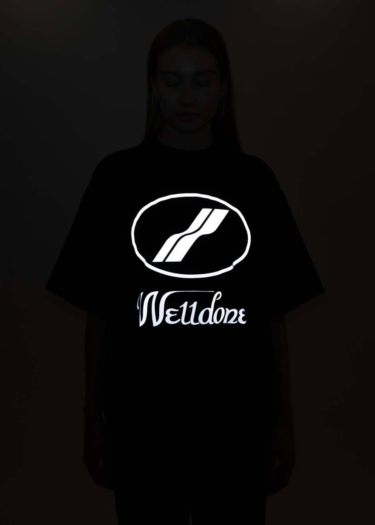 WE11DONE LOGO T-SHIRT - Reflective BLACK | Garmentory