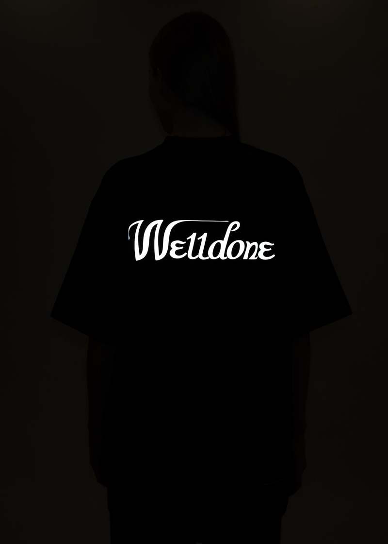 WE11DONE LOGO T-SHIRT - Reflective BLACK | Garmentory