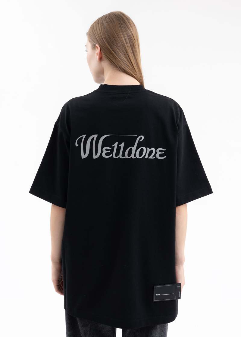 We11Done ♥ Vintage Logo T-Shirt/追跡付 Black-WE11DONE-Patched-Mirror-