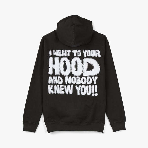 【IGGY】I WENT TO YOUR HOOD [BLACK] Iggy NYC I Went To Your Pullover Hoodie - Black | Garmentory