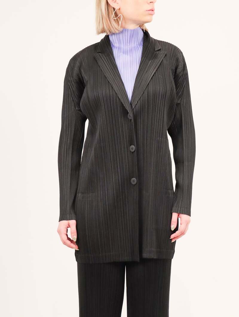ジャケット・アウター PLEATS PLEASE ISSEY MIYAKE Pleats Please by Issey Miyake Forward 1 Long Jacket - Black