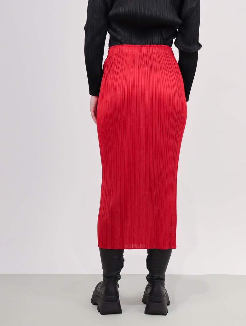 Pleats Please by Issey Miyake New Colorful Basics 3 Skirt - Red