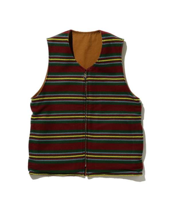Beams Plus Work Zip Vest - Reversible Brown | Garmentory