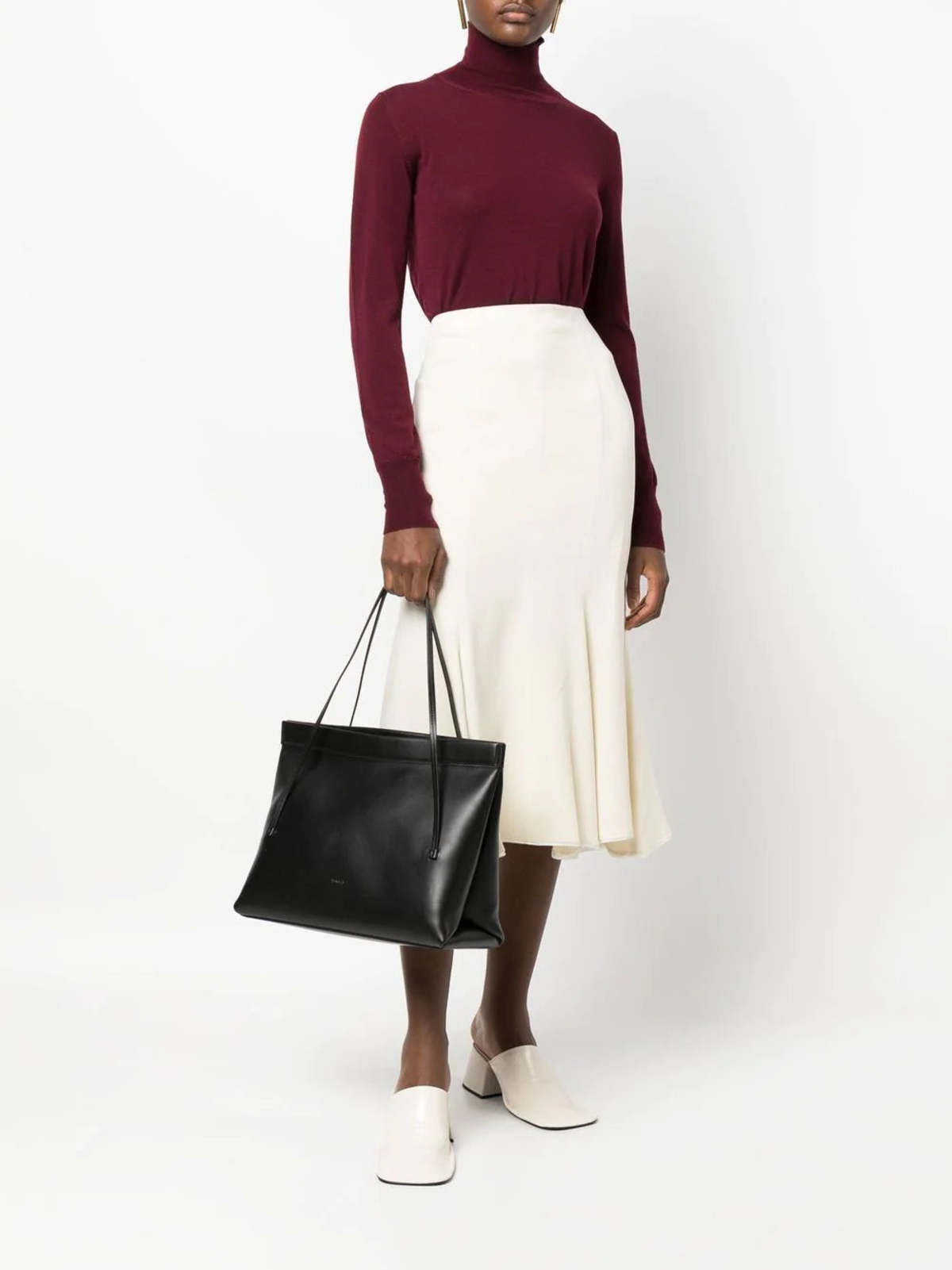 WANDLER Joanna Medium Black Shoulder Bag - Black | Garmentory