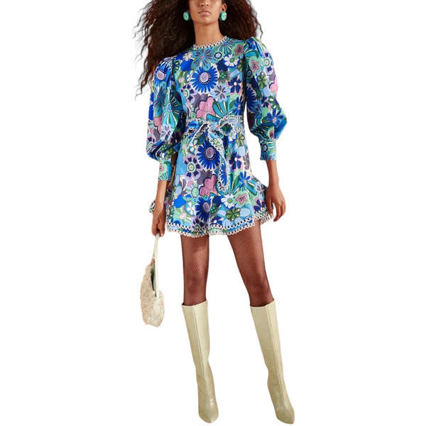 celia b blue dress Celia B Blueberry Wave Dress – Luxe Leopard main image 0