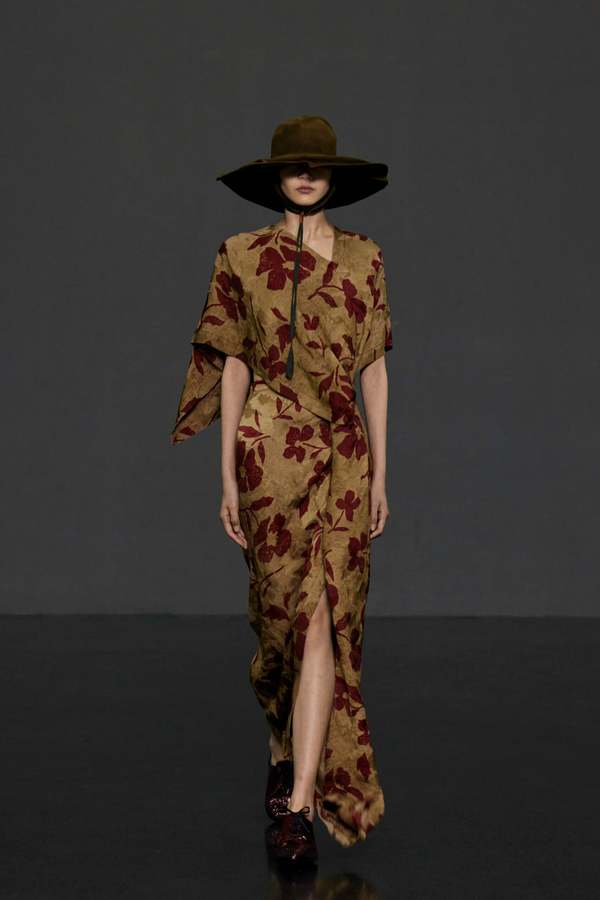 uma wang dress Uma Wang Dark Rose Anaya Slip Dress