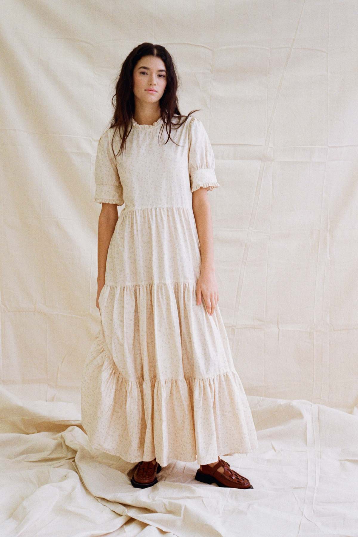 The Agnes Tiered Dress, Ivy Floral | Garmentory