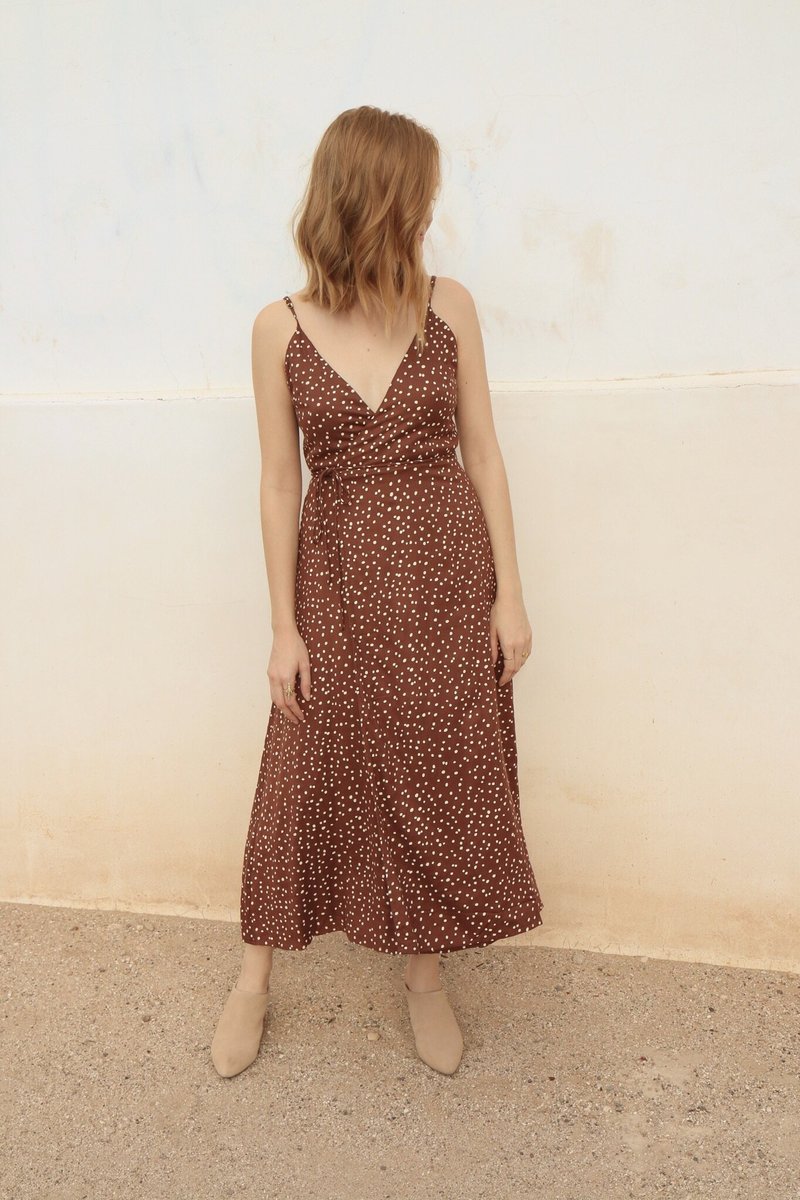 ali golden wrap dress Golden Signature Wrap Dress – The Allen Avenue main image 0