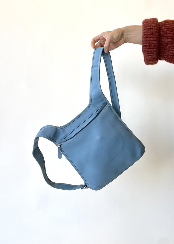 Sky Leather Coach Slim Backpack | Garmentory