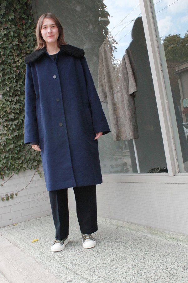 SOFIE D'HOORE CABO COAT - NAVY | Garmentory