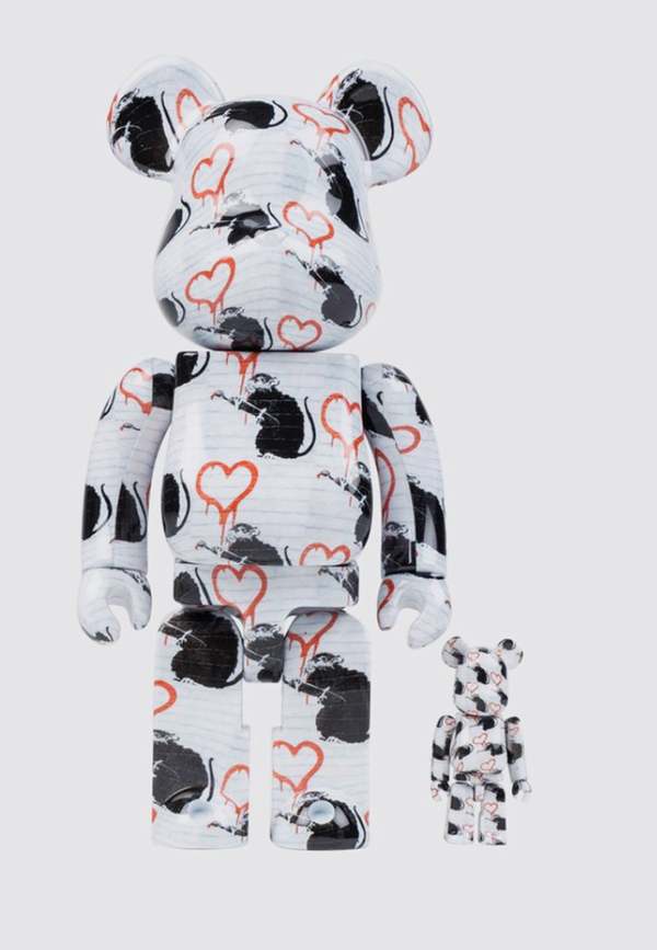 Kids TOY Banksy Love Rat 100 + 400 Set Gray Garmentory
