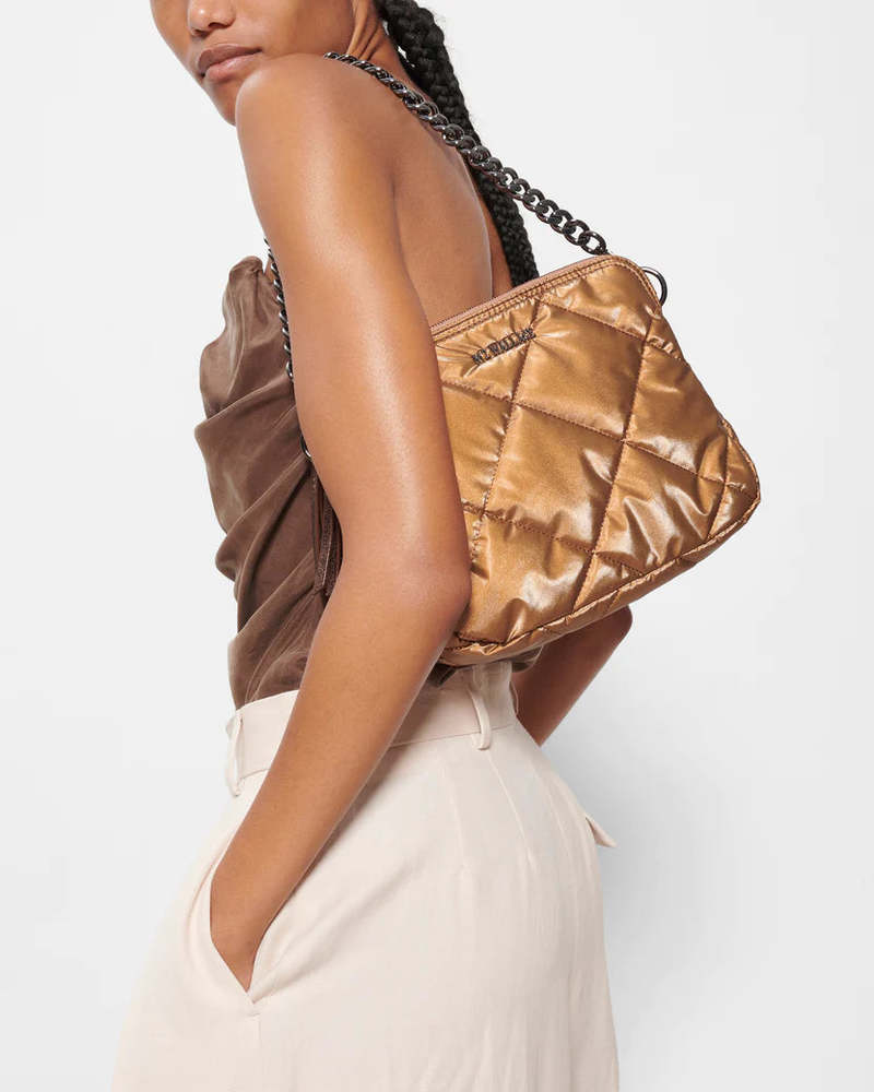 mz wallace Medium Quilted Bowery Crossbody - Tiger Eye Pearl