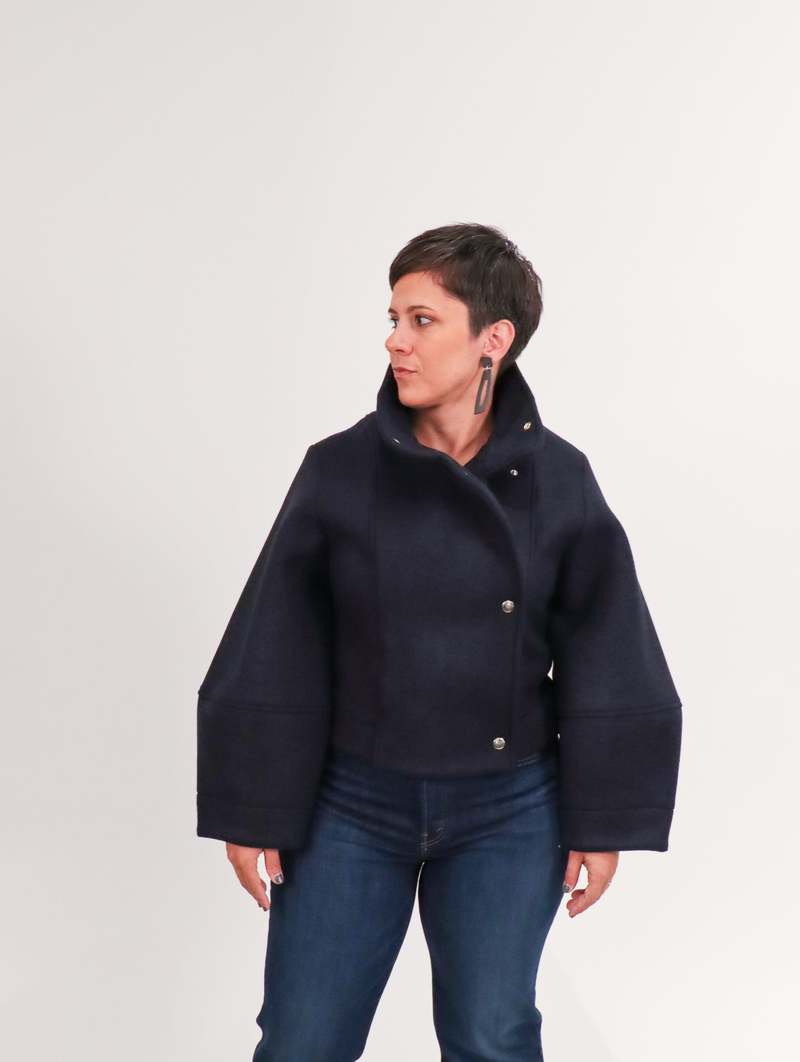 Henrik Vibskov Moon Short Jacket - Navy | Garmentory