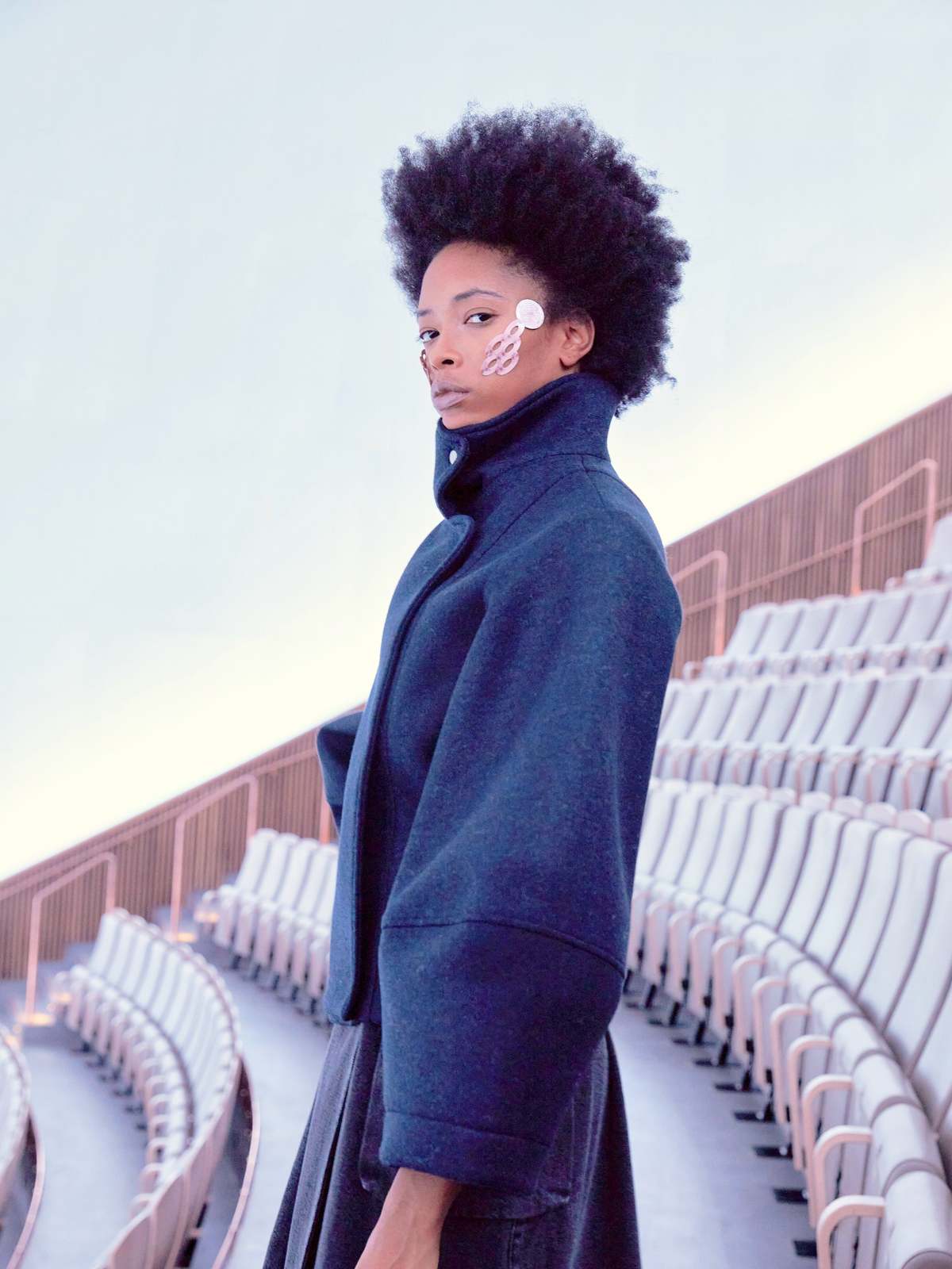 Henrik Vibskov Moon Short Jacket - Navy | Garmentory｜ピーコート  