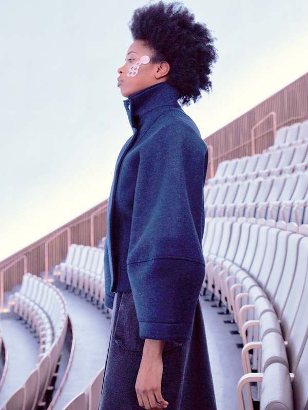 Henrik Vibskov Moon Short Jacket - Navy | Garmentory