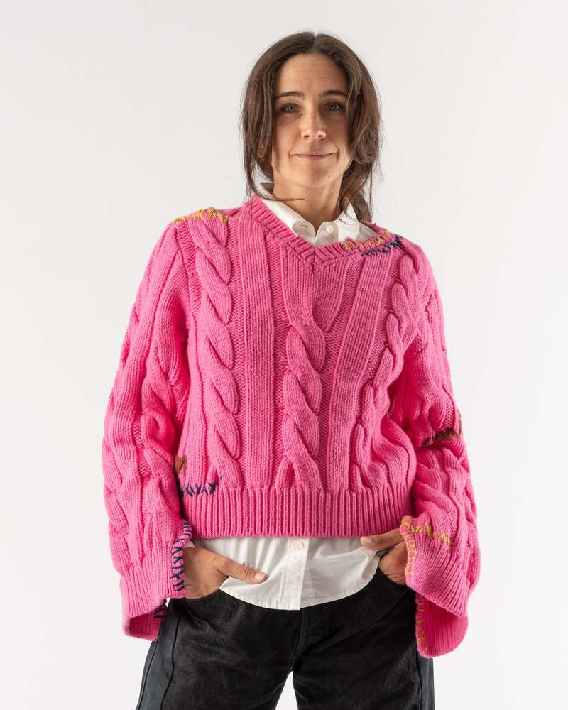 Marni V-Neck Sweater Fuchsia Garmentory