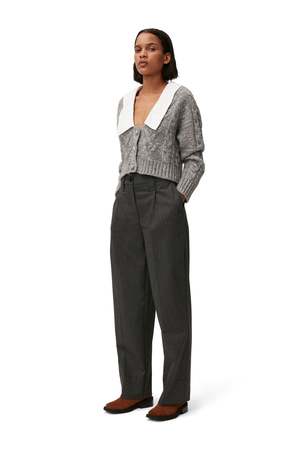 ganni cable knit cardigan