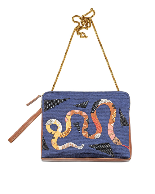 Lizzie Fortunato Safari Clutch in Rattlesnake Lizzie Fortunato Safari Clutch in Rattlesnake