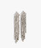 Clare V. Layered Cupchain Statement Earrings - Rhodium/Clear - Thumbnail 3