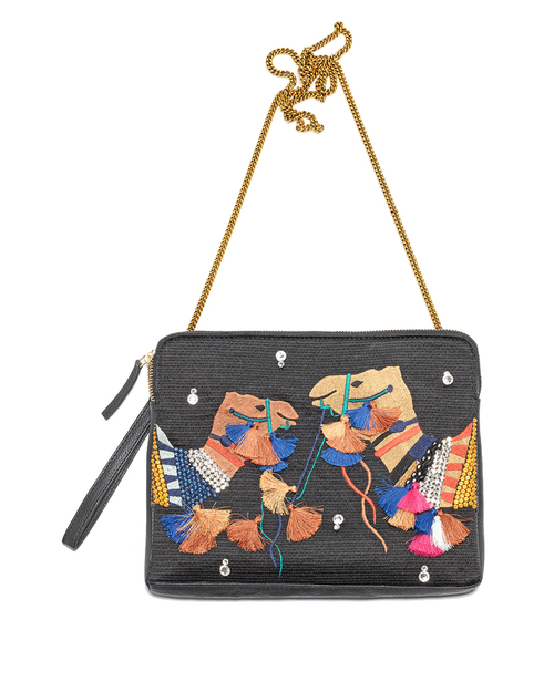 Lizzie Fortunato Safari Clutch in Bright Camel Lizzie Fortunato Safari Clutch in Bright Camel