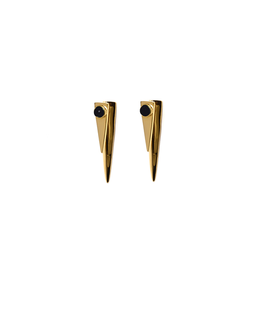 Lizzie Fortunato Pyramid Onyx Earrings Lizzie Fortunato Pyramid Onyx Earrings