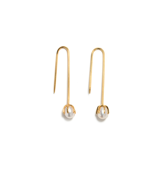 Lizzie Fortunato Eclipse Earrings in Pearl White Lizzie Fortunato Eclipse Earrings in Pearl White
