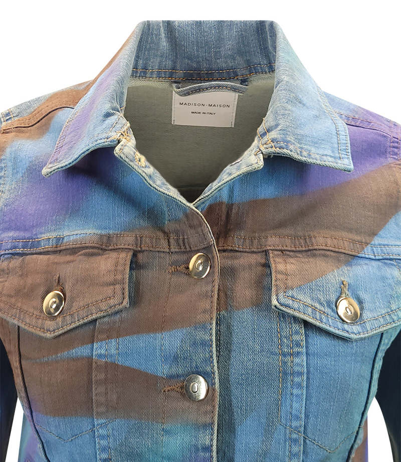 Madison Maison Penelope Slim Jean Jacket - Light Blue