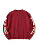 Kapital 5G cotton Knit Bone Crew Sweater - Red - Thumbnail 3