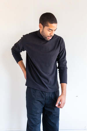 POLAR FLEECE MOCKNECK IN BLACK | Garmentory