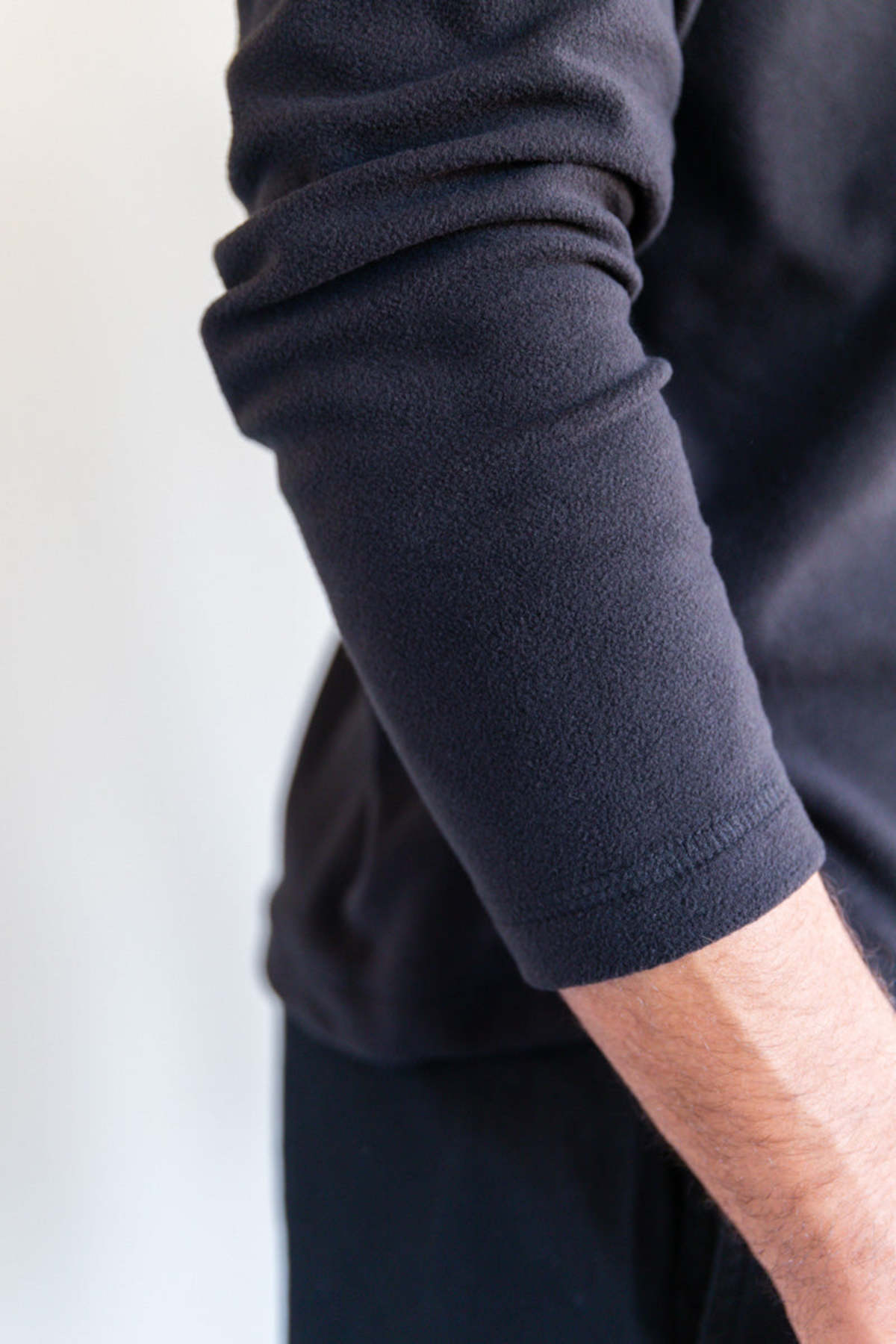 POLAR FLEECE MOCKNECK IN BLACK | Garmentory