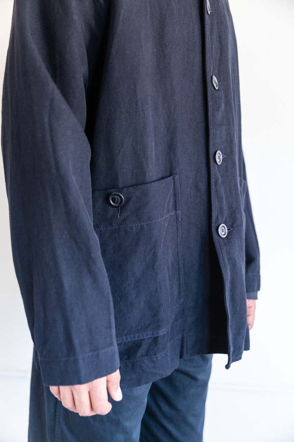 Casey Casey Linen Wool Rotty Jacket - Black | Garmentory