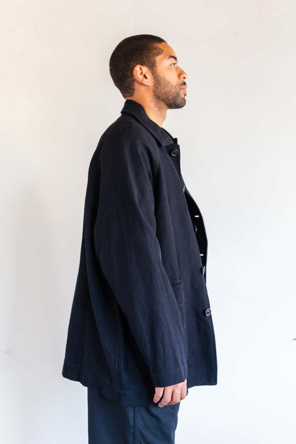 Casey Casey Linen Wool Rotty Jacket - Black | Garmentory