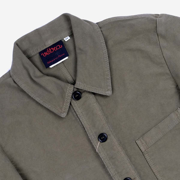 Vetra Chore Jacket French Moleskin Olive Garmentory