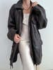 Vintage Espresso Giorgio Armani Deer Skin Leather Jacket - Thumbnail 1