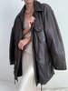 Vintage Espresso Giorgio Armani Deer Skin Leather Jacket - Thumbnail 2