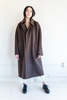 SEYA DOUBLE FACE YAK WOOL LONG COAT - UNDYED DARK BROWN - Thumbnail 1