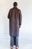 SEYA DOUBLE FACE YAK WOOL LONG COAT - UNDYED DARK BROWN - Thumbnail 4