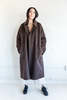 SEYA DOUBLE FACE YAK WOOL LONG COAT - UNDYED DARK BROWN - Thumbnail 6